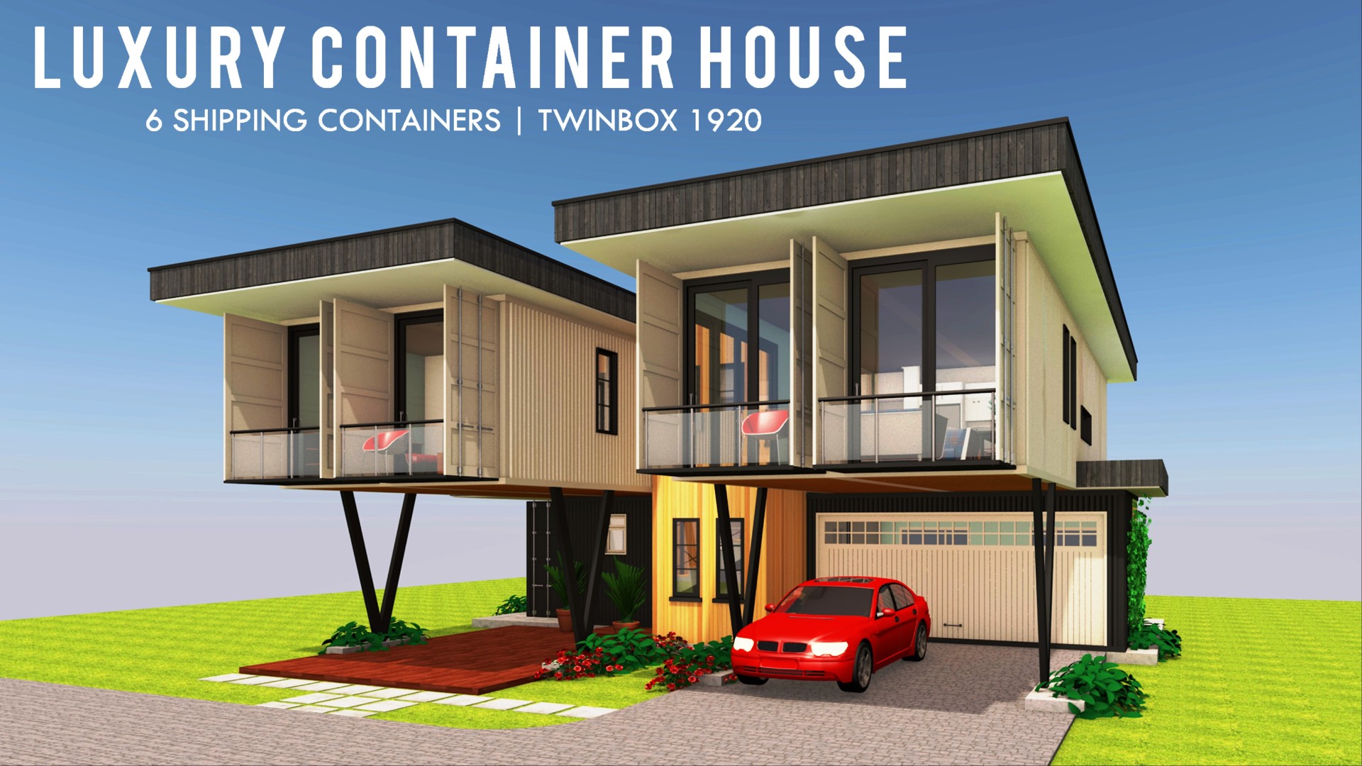 Luxury Shipping Container 5 Bedroom House Design + Floor Plans | TWINBOX 1920