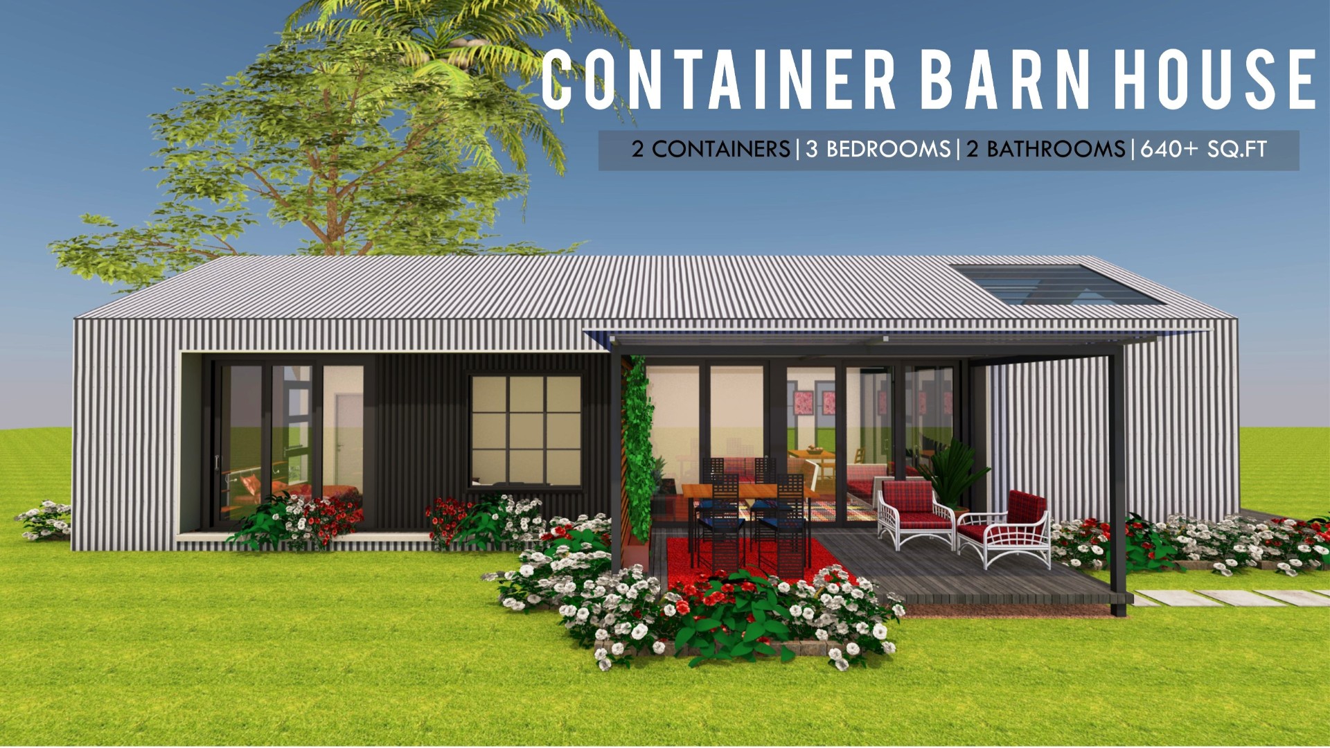 3 Bedroom Prefab Shipping Container Home Design + Floor Plans | TWINBOX 1280