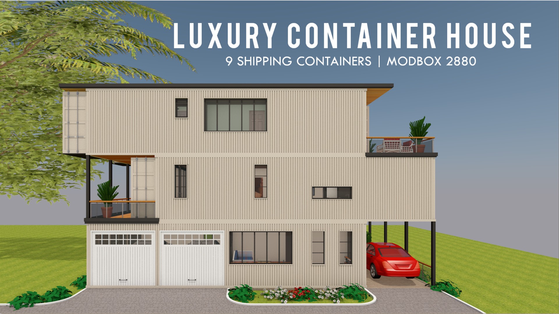 Luxury Shipping Container House Design with 3000+ Square Feet+ Floor Plans | MODBOX 2880