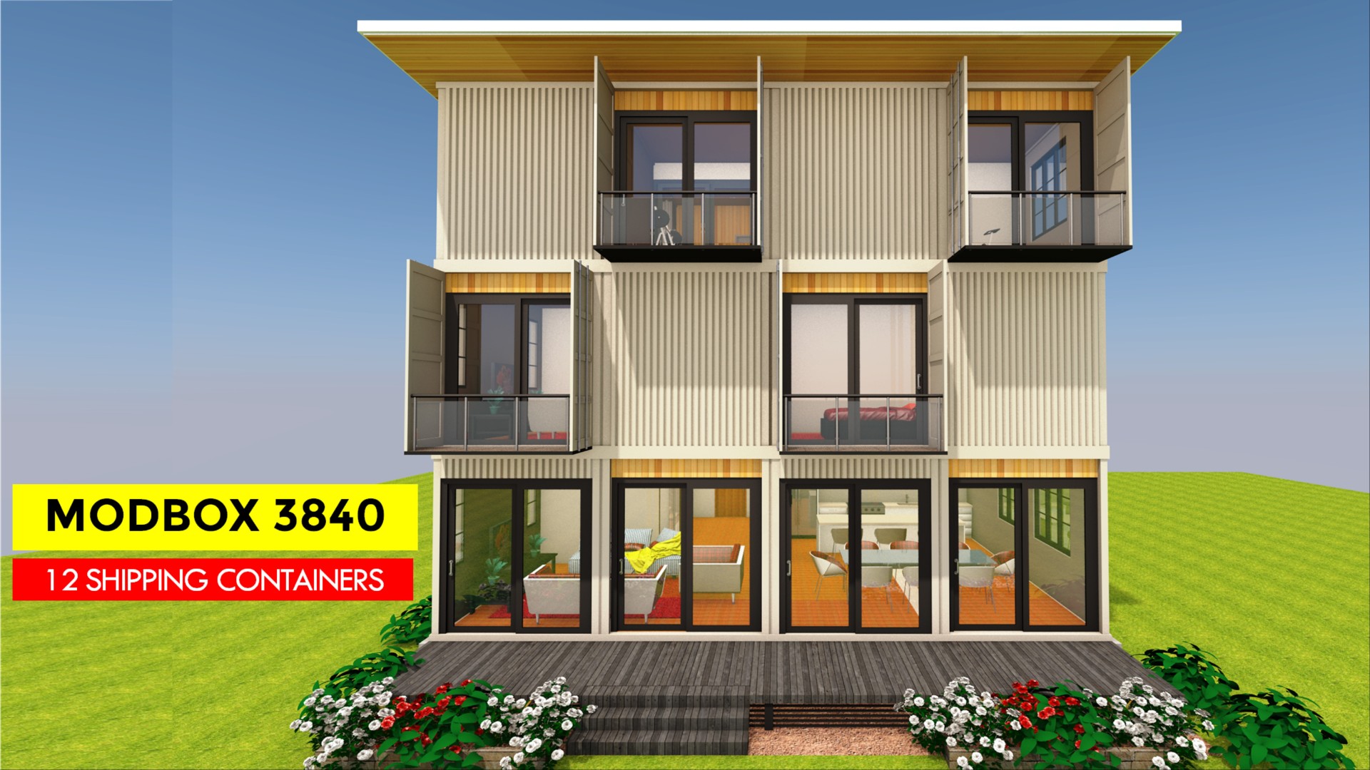 Luxury Container House Design with Floor plans | Modbox 3840