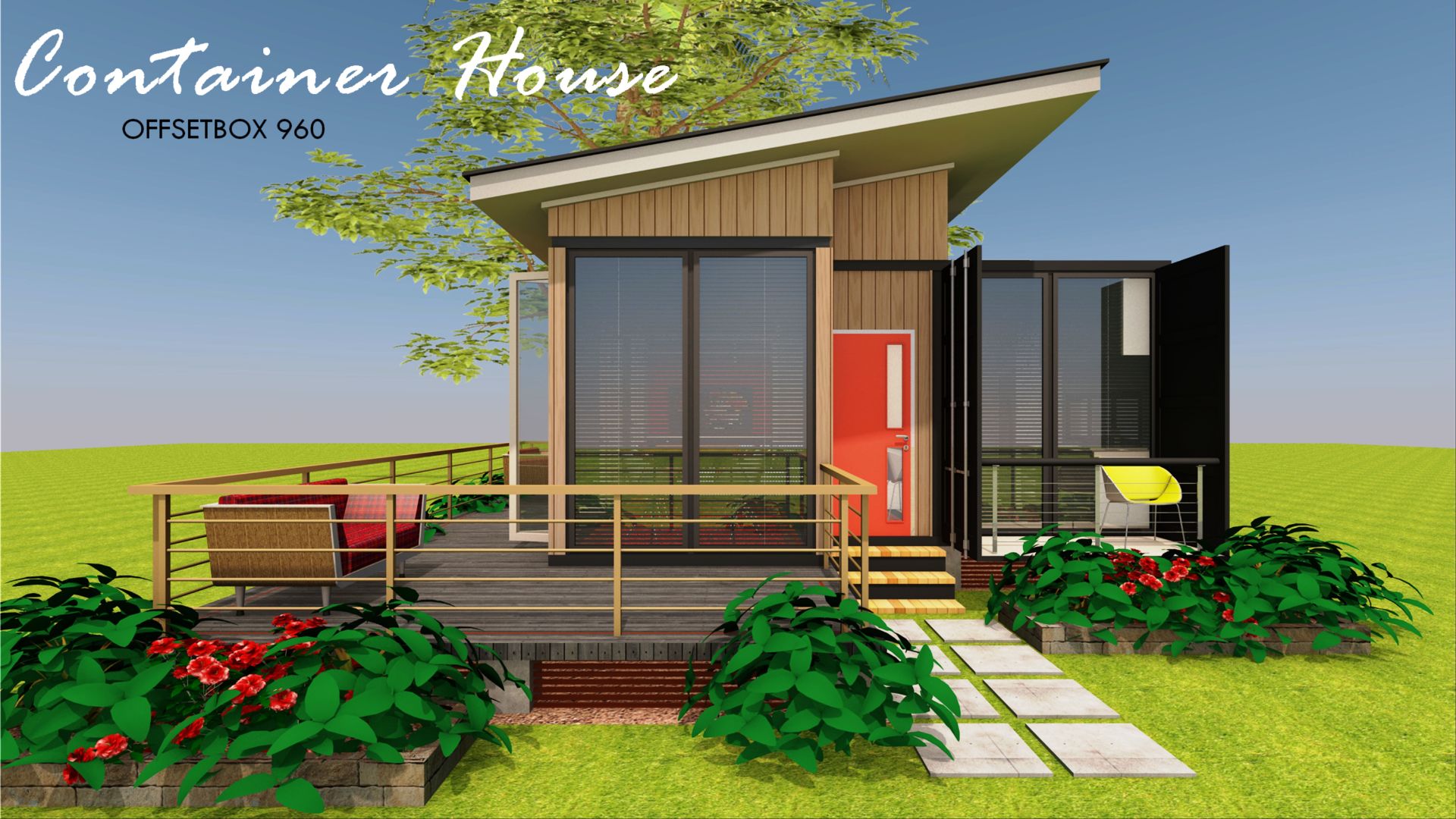 Shipping Container 3 Bedroom Bungalow House Design | OFFSETBOX 640